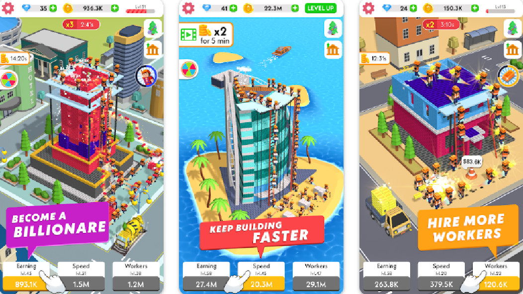 Background Idle Construction 3D 
