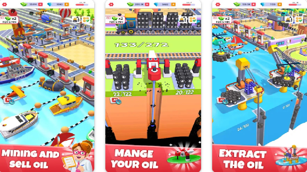 Background Oil Mining 3D 